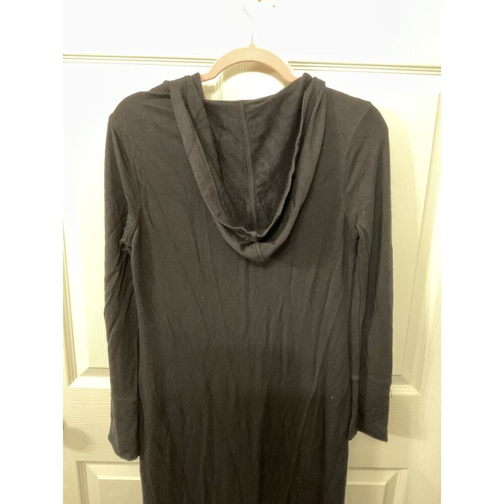 Soma Modal Zip Up Long Maxi Hooded Robe in Black, XS - Picture 6 of 6